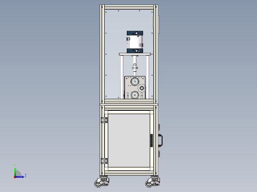 旋转铆合机旋压铆合机（sw22可编辑+工程图+bom）左视缩略图