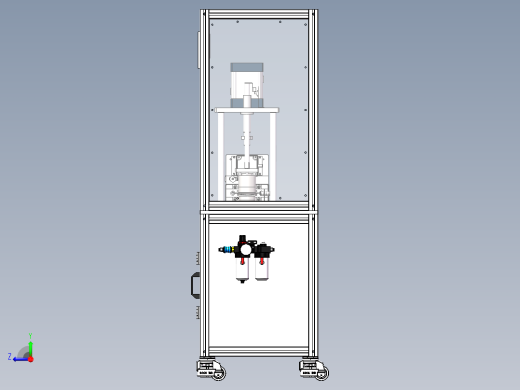 旋转铆合机旋压铆合机（sw22可编辑+工程图+bom）右视缩略图