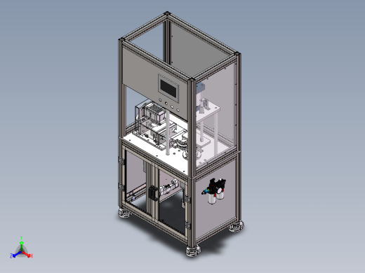 旋转铆合机旋压铆合机（sw22可编辑+工程图+bom）正等轴测缩略图