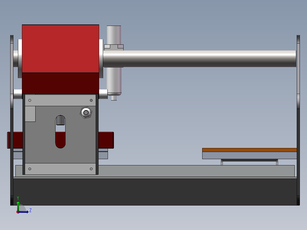 上滑气动双工位烫标机sw18可编辑左视图
