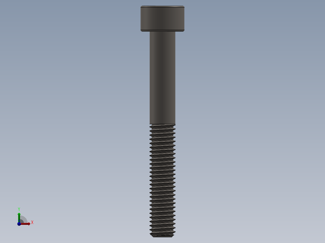 Screw_DIN_912_M5x40_A2.SLDPRT公制内六角螺钉前视图