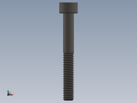 Screw_DIN_912_M5x40_A2.SLDPRT公制内六角螺钉前视缩略图