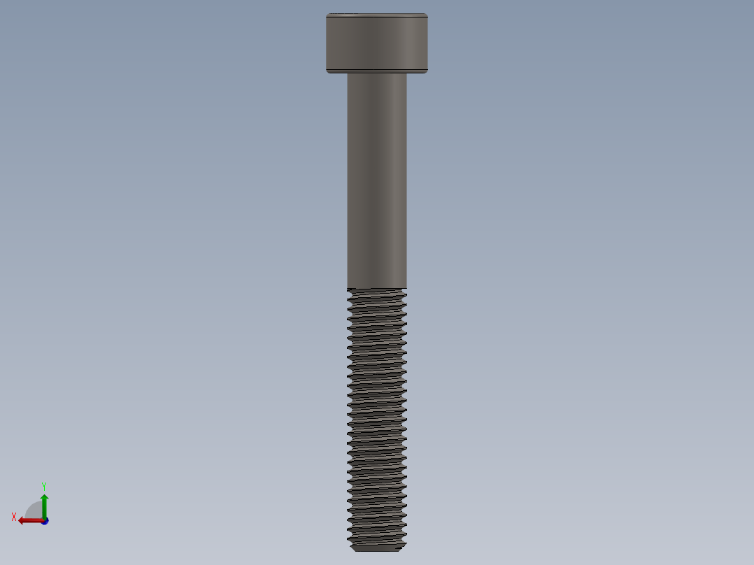 Screw_DIN_912_M5x40_A2.SLDPRT公制内六角螺钉后视图