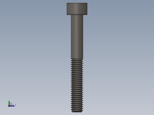 Screw_DIN_912_M5x40_A2.SLDPRT公制内六角螺钉左视缩略图
