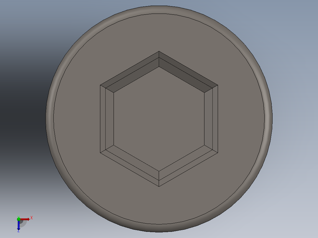 Screw_DIN_912_M5x40_A2.SLDPRT公制内六角螺钉俯视图