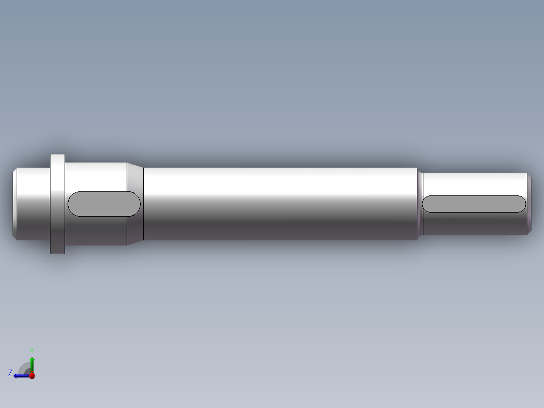 输出轴加工工艺分析右视图