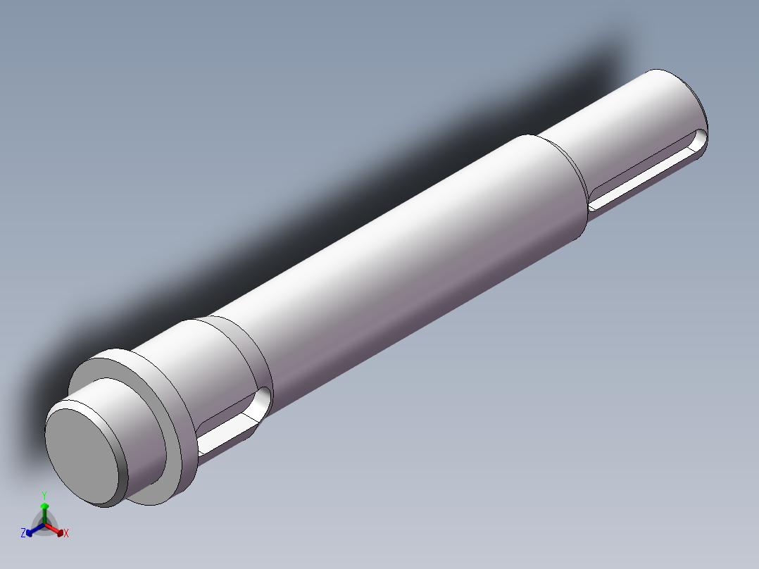 输出轴加工工艺分析正等轴测图