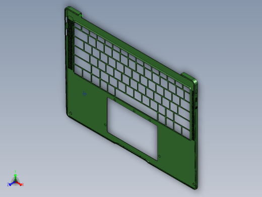 冲压键盘壳铣内侧壁+外形UG程序模型