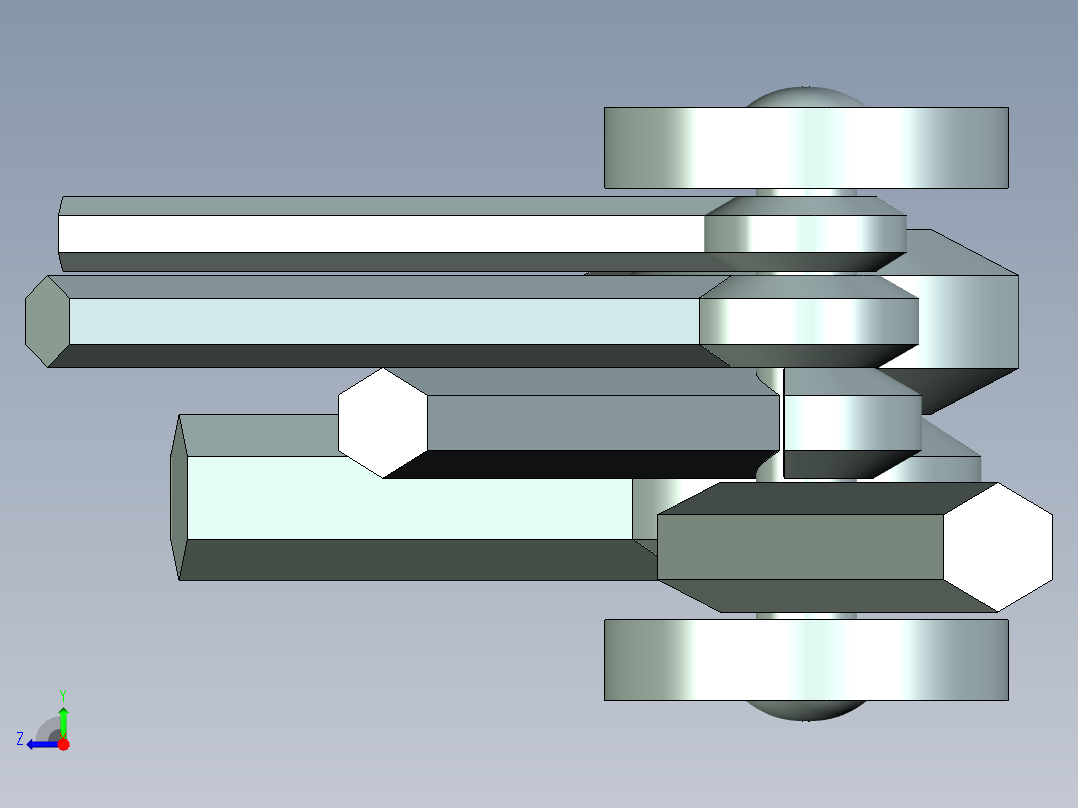 钳工用内六角扳手右视图
