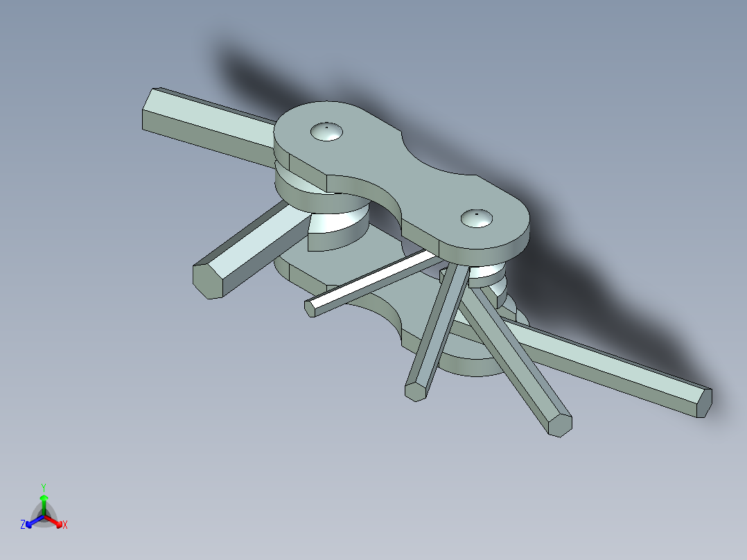 钳工用内六角扳手正等轴测图