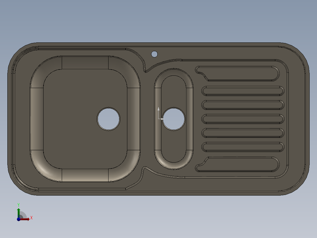 厨房水槽前视图