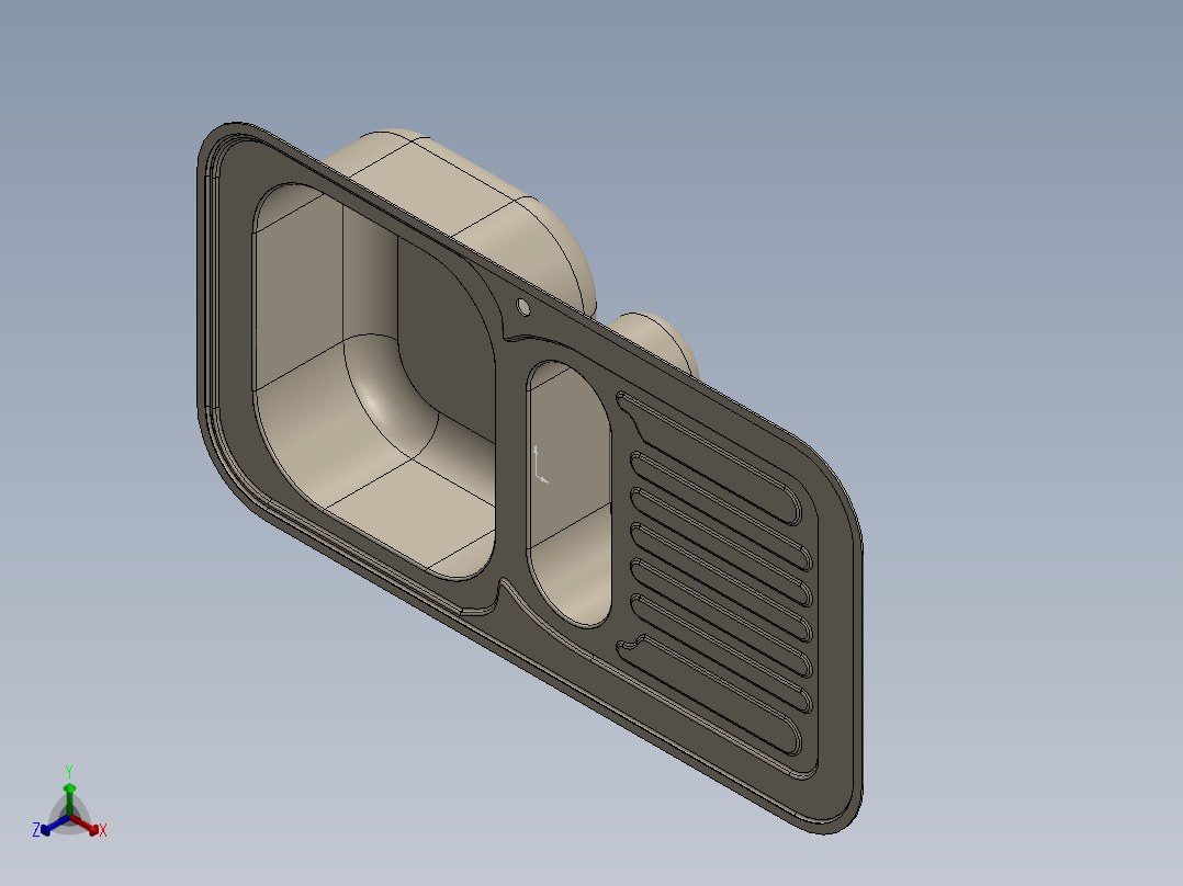 厨房水槽正等轴测图