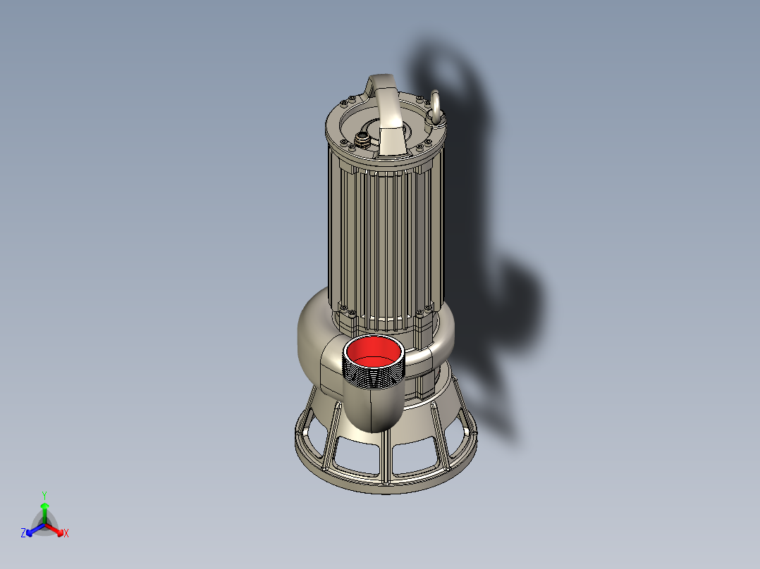 潜水泵正等轴测图