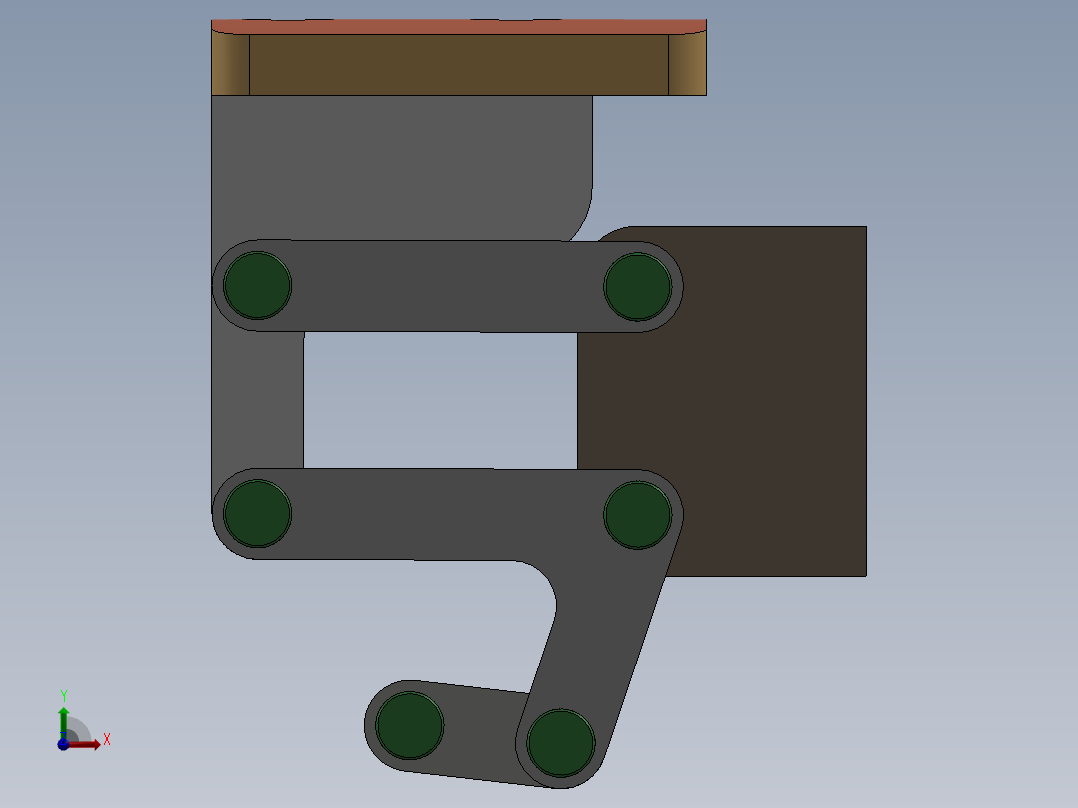 气体膨胀井筒l零部件前视图