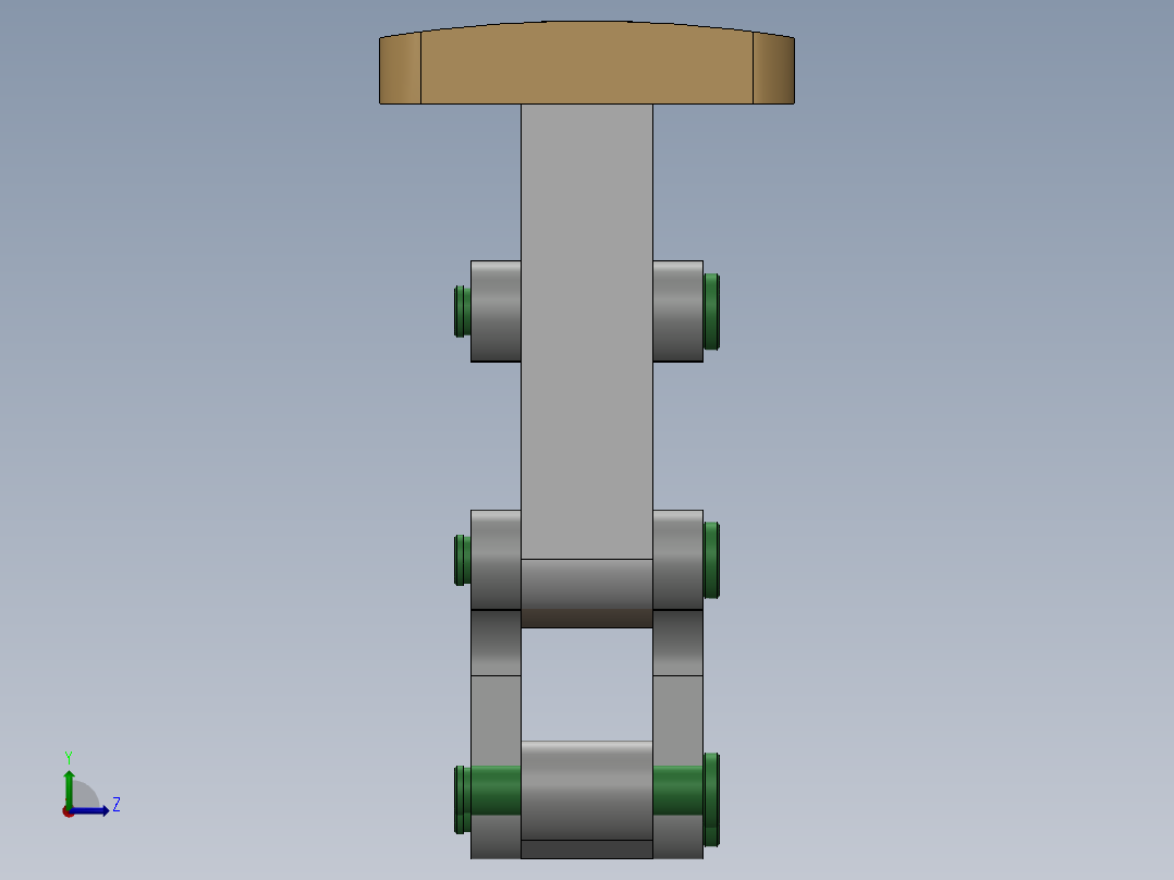 气体膨胀井筒l零部件左视图