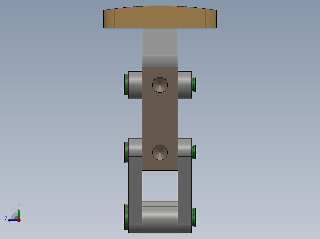 气体膨胀井筒l零部件右视图