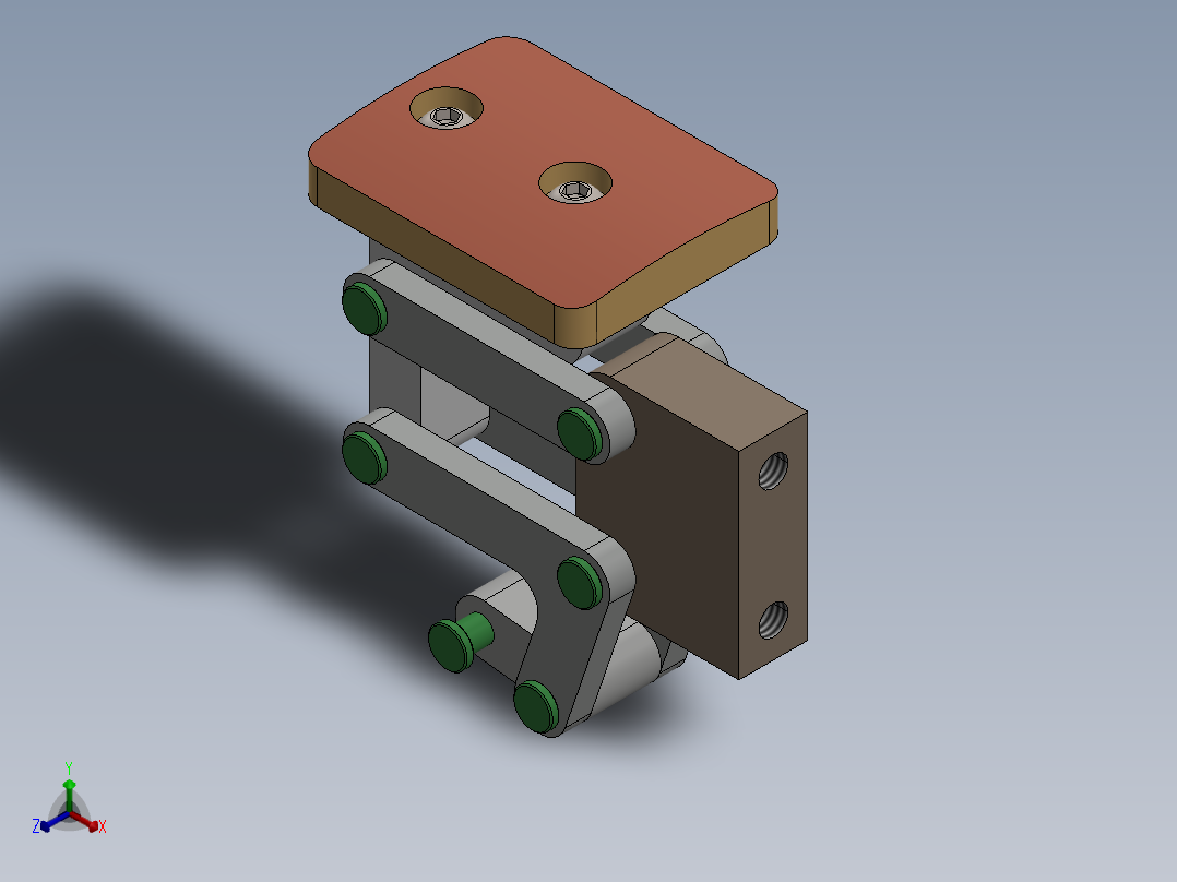 气体膨胀井筒l零部件正等轴测图