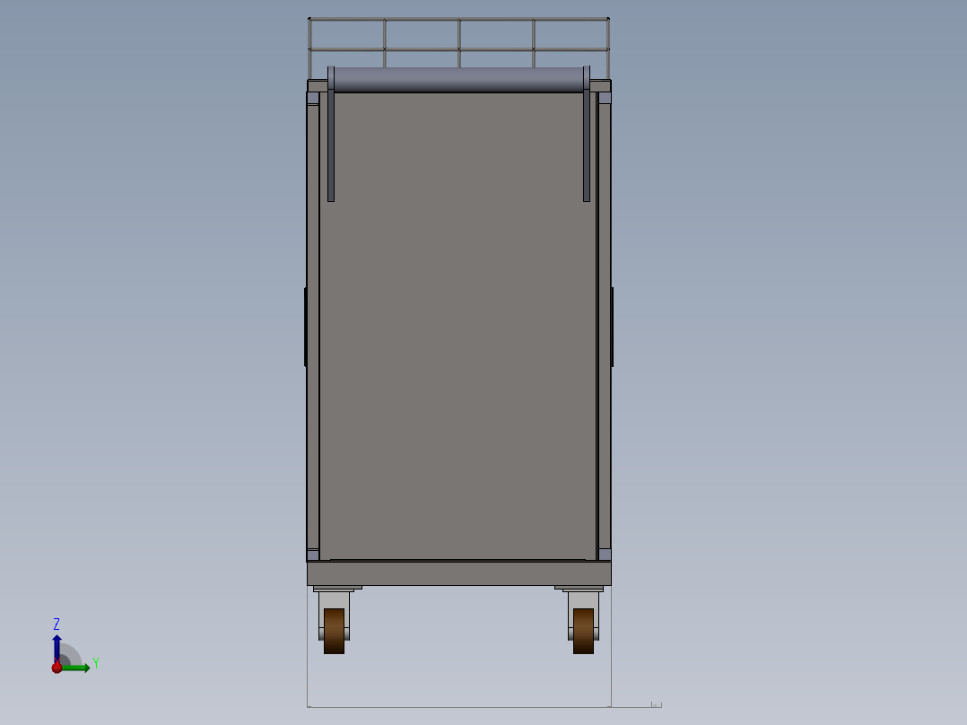 货架、中转推车左视图