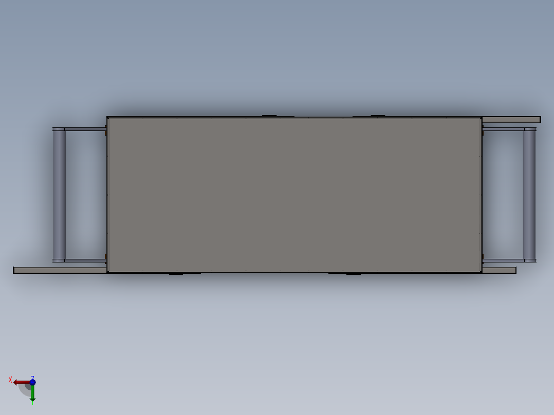 货架、中转推车俯视图