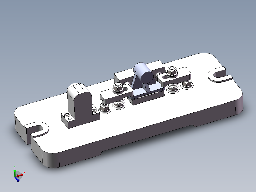 轴承座铣面夹具（CAD图+SW三维）