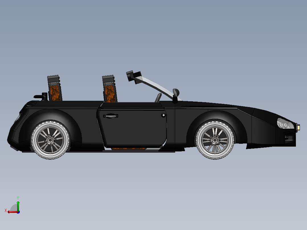 模型汽车后视图