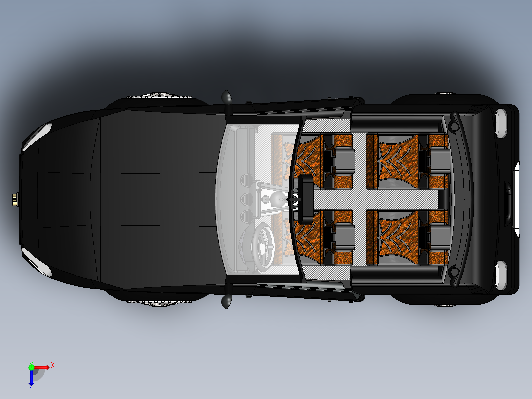 模型汽车俯视图