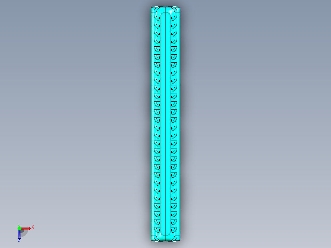 火车机车列车soviet-metro-wagon-type-d-g832-模型格式为 igs俯视图