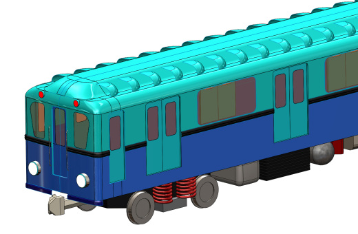 火车机车列车soviet-metro-wagon-type-d-g832-模型格式为 igs缩略图