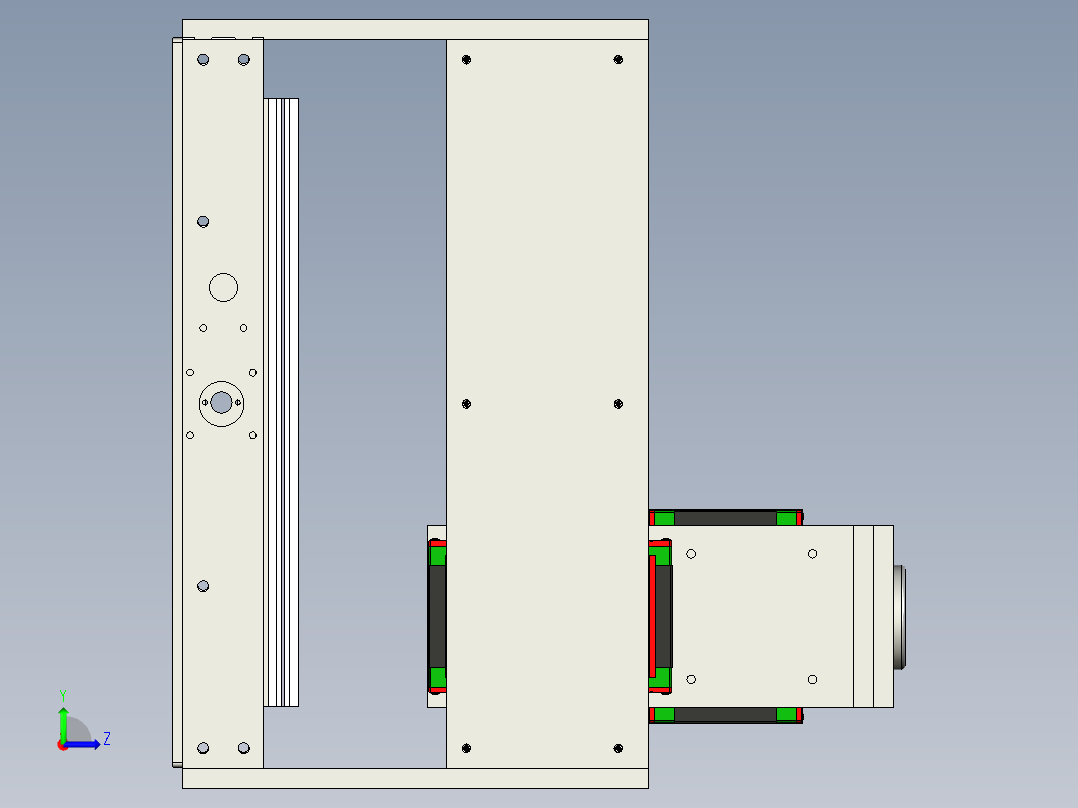 cnc3018铣床左视图