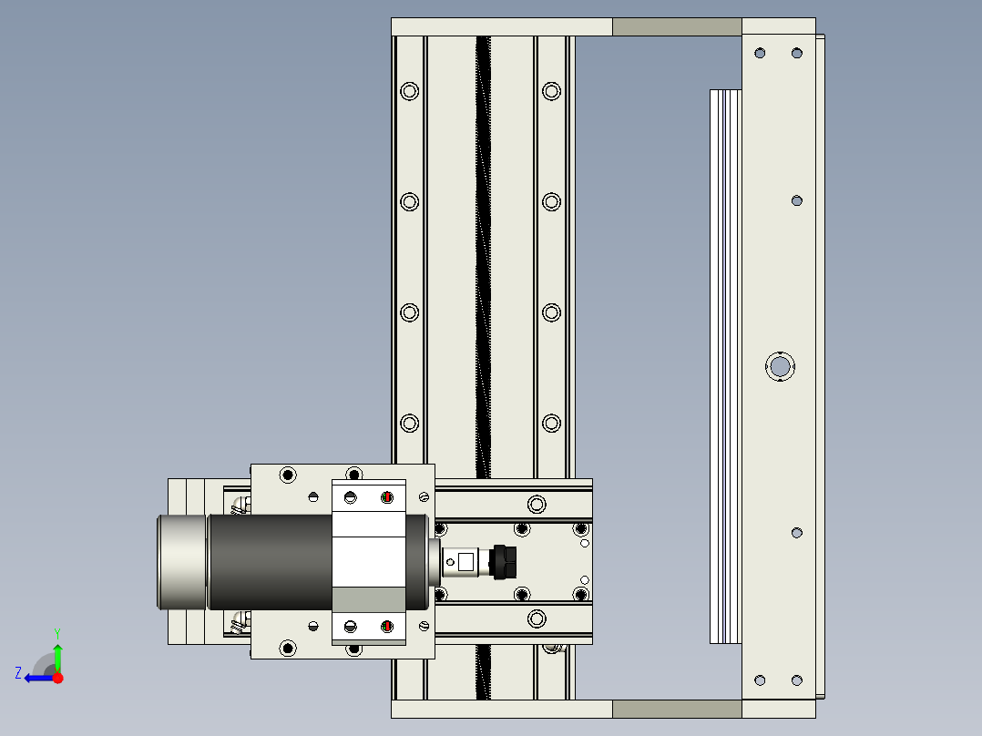 cnc3018铣床右视图