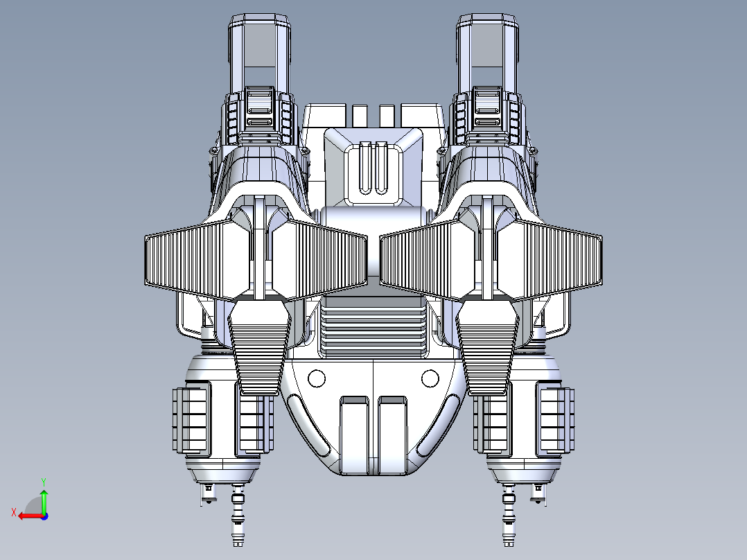 剪刀手机器人（结构复杂）后视图
