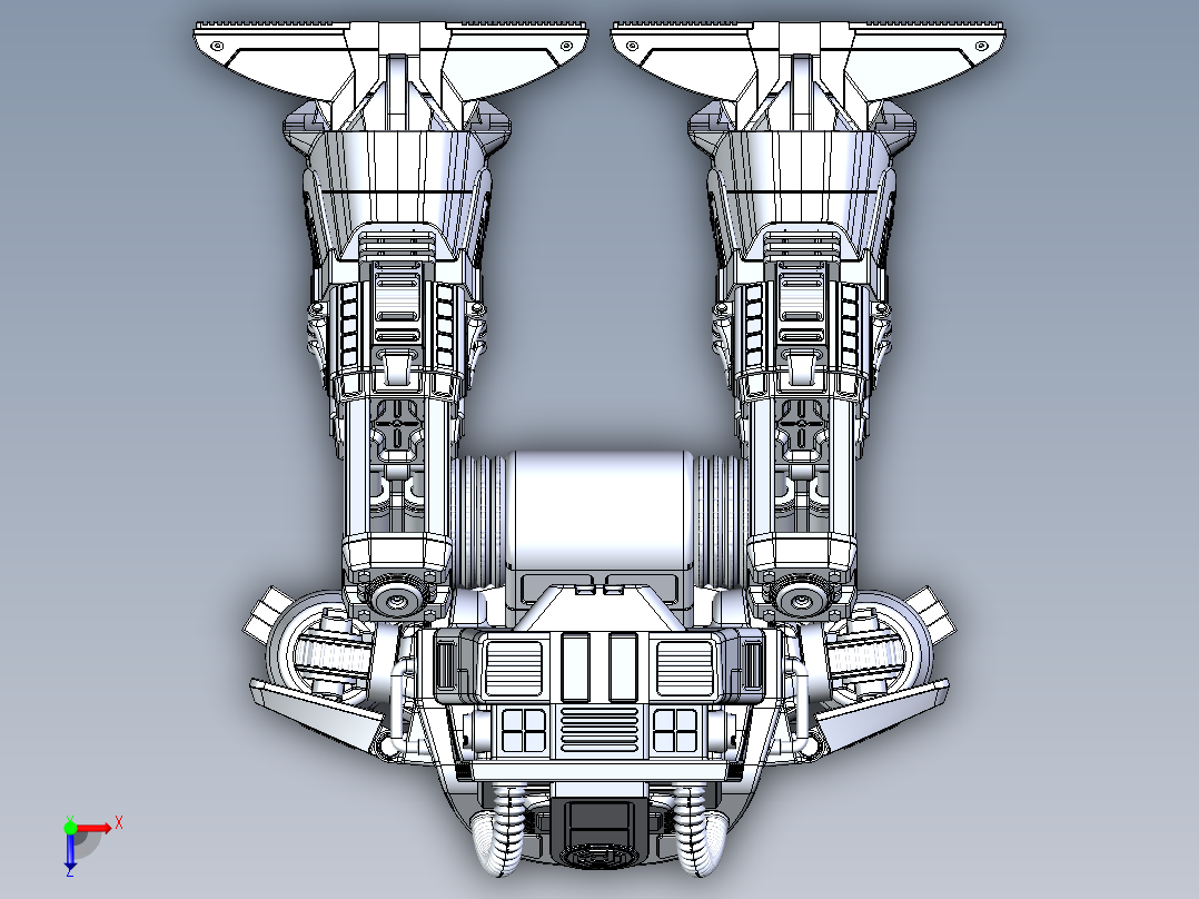 剪刀手机器人（结构复杂）俯视图