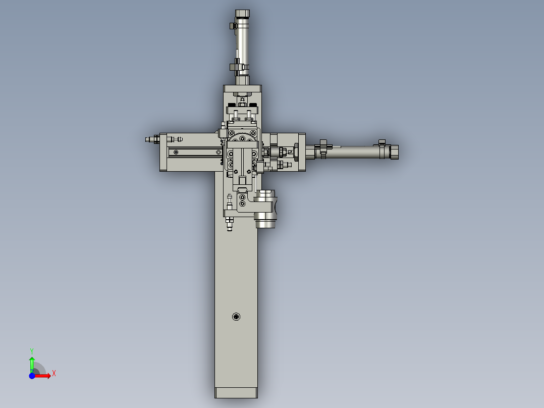 中节搬运放入组件前视图