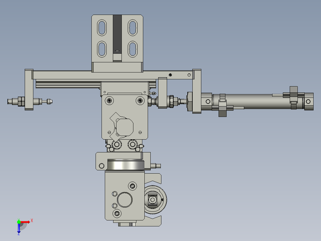 中节搬运放入组件俯视图