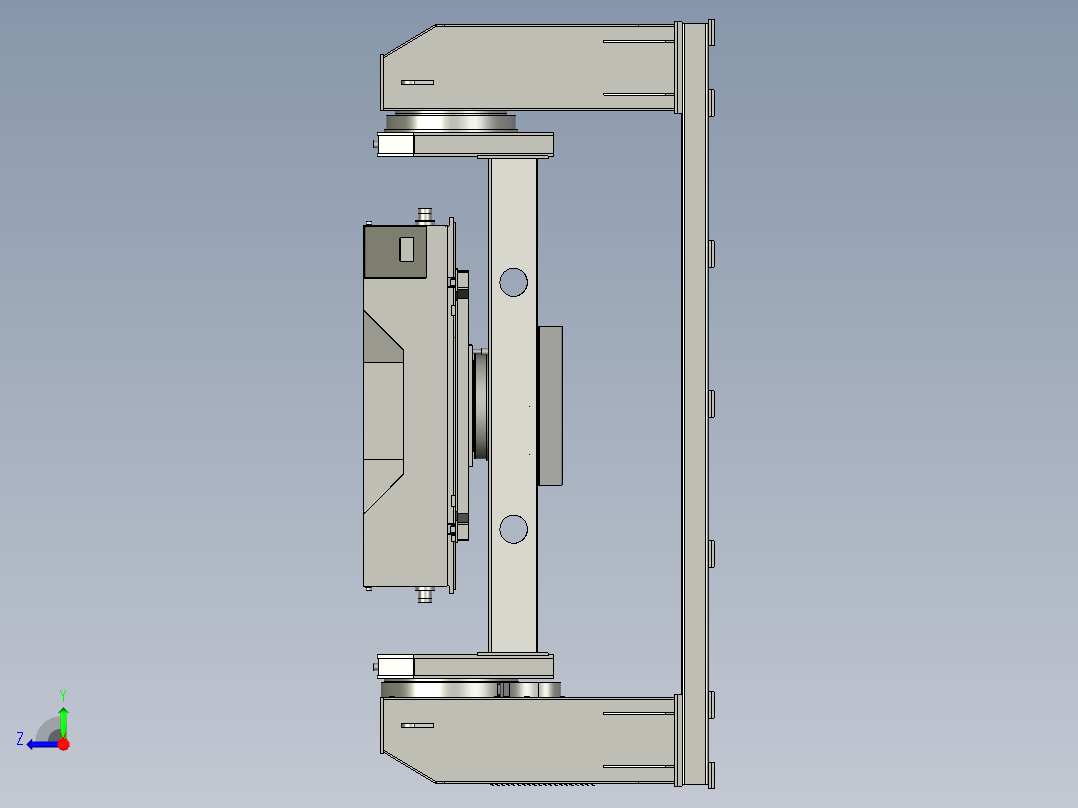 焊接翻转旋转工作台右视图