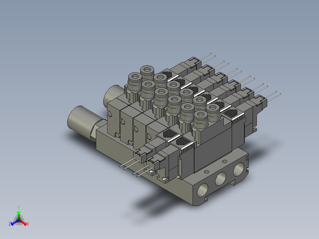 M4GD180-C6-E2C-6-3电磁阀组主视图