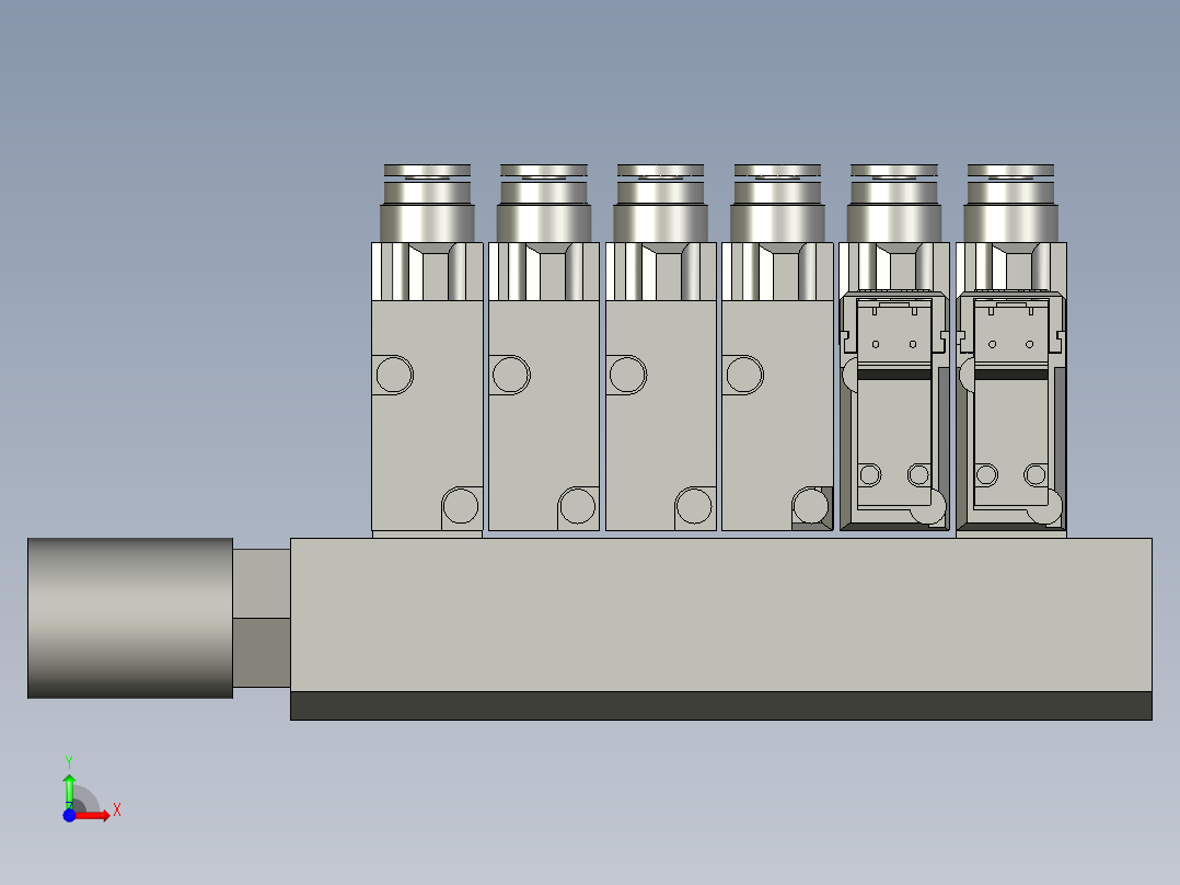 M4GD180-C6-E2C-6-3电磁阀组前视图