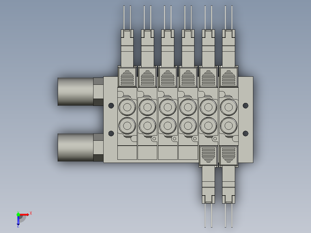 M4GD180-C6-E2C-6-3电磁阀组俯视图