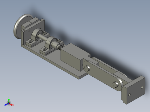 托轮高度调节装置正等轴测缩略图