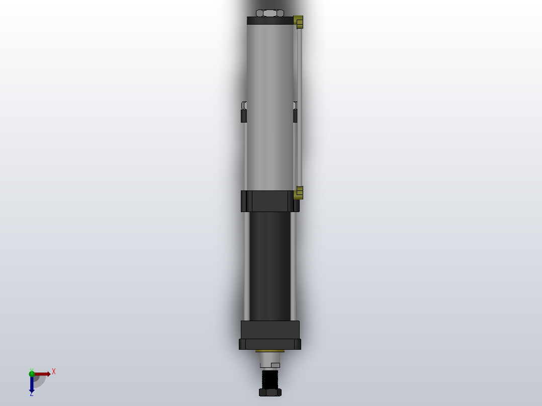MPT-8T系列标准型[MPT-80-150-5-8T-M2-S2-0°]气压增压缸俯视图