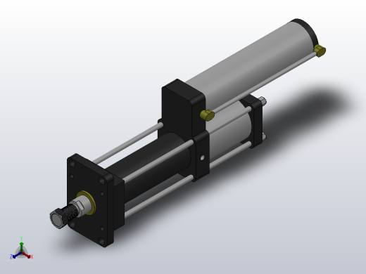 MPT-8T系列标准型[MPT-80-150-5-8T-M2-S2-0°]气压增压缸正等轴测缩略图