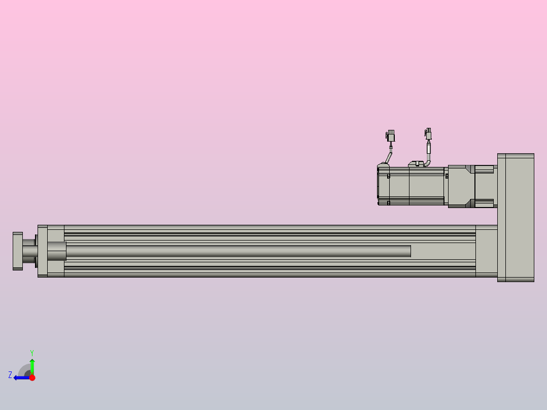 轻载电动缸TPA-ESR100-3210C-L700-MR-QDX-W-P75-JX-C3右视图