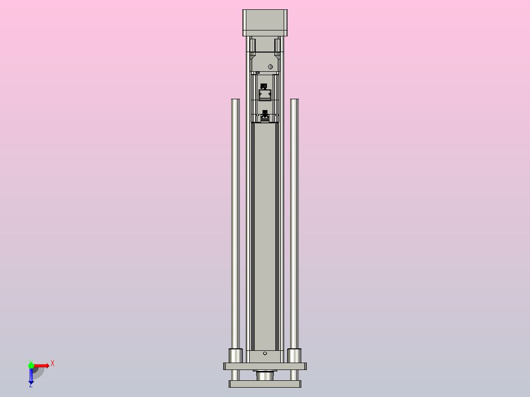 轻载电动缸TPA-ESR100-3210C-L700-MR-QDX-W-P75-JX-C3俯视图