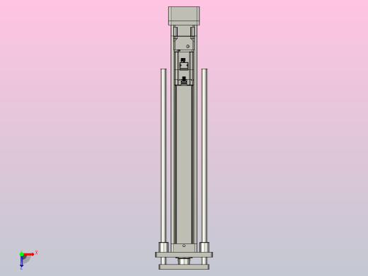 轻载电动缸TPA-ESR100-3210C-L700-MR-QDX-W-P75-JX-C3俯视缩略图