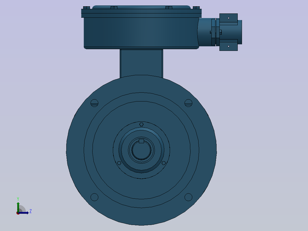 三相异步电动机YBX3-132S-(4.6.8)-B5安装前视图