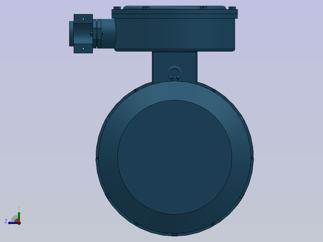 三相异步电动机YBX3-132S-(4.6.8)-B5安装后视图