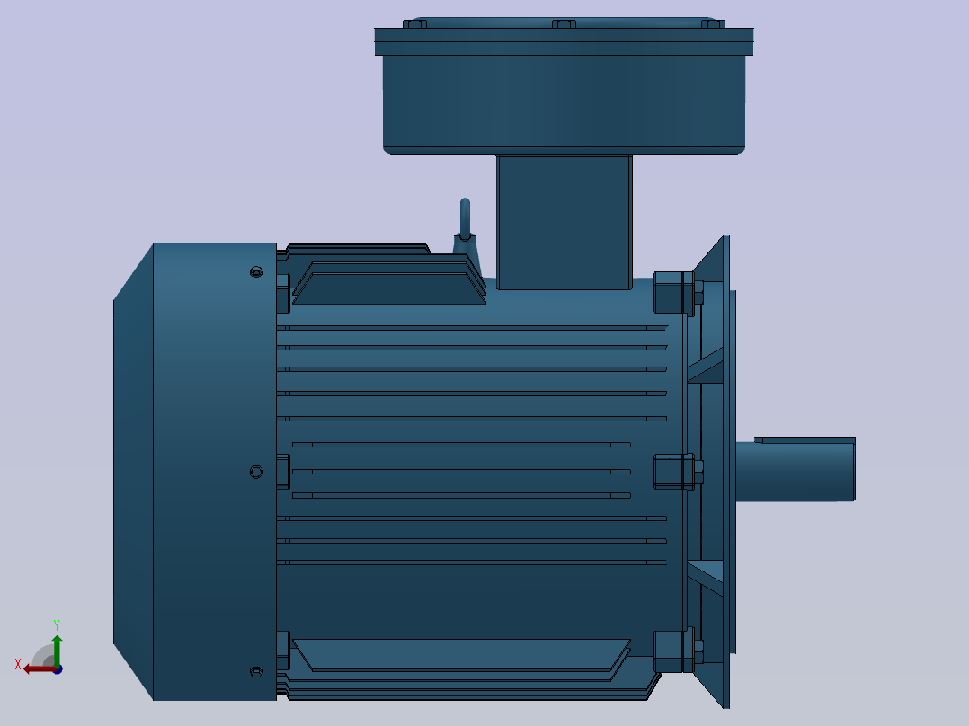 三相异步电动机YBX3-132S-(4.6.8)-B5安装左视图