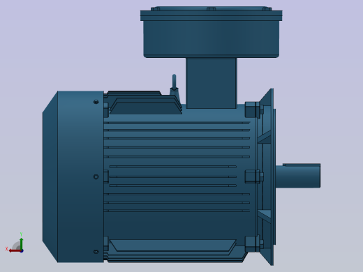 三相异步电动机YBX3-132S-(4.6.8)-B5安装左视缩略图
