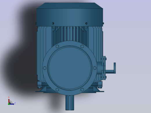 三相异步电动机YBX3-132S-(4.6.8)-B5安装俯视缩略图