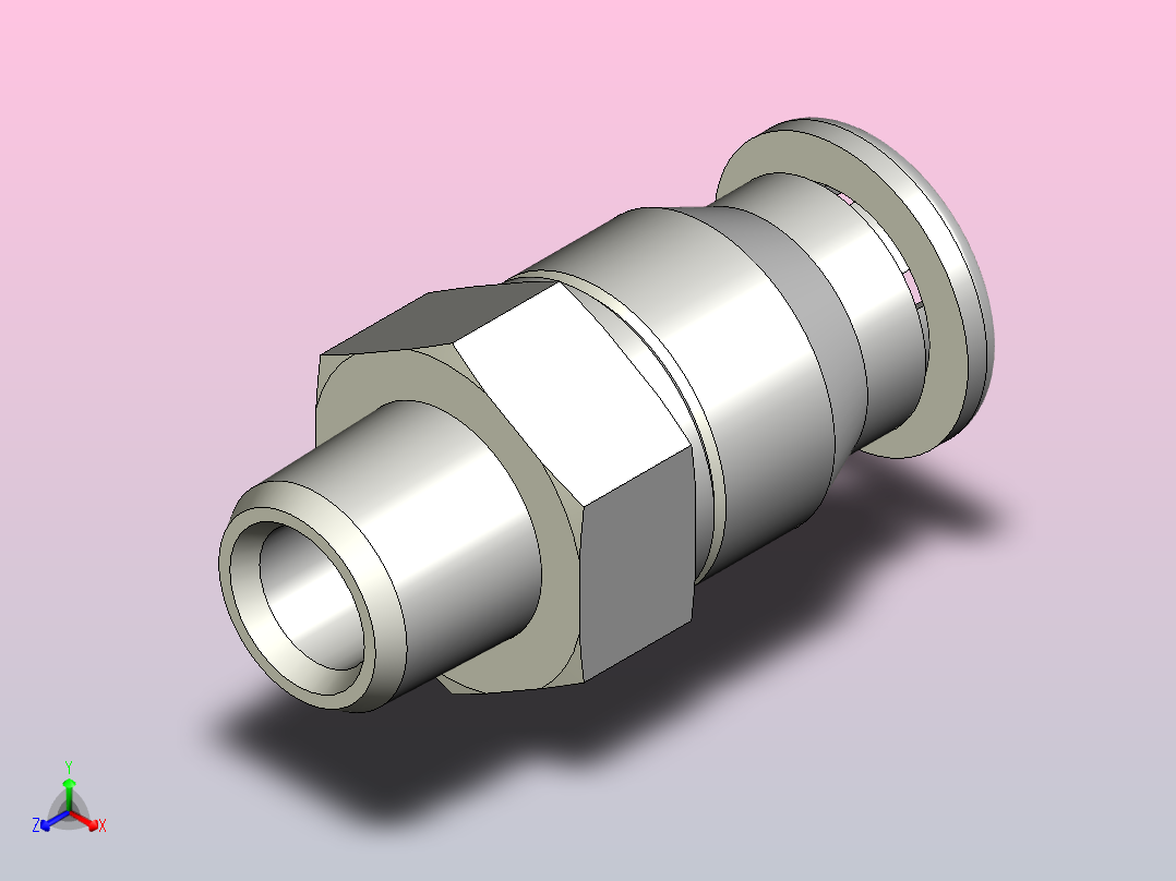 快插接头CRQS-1_8-8正等轴测图